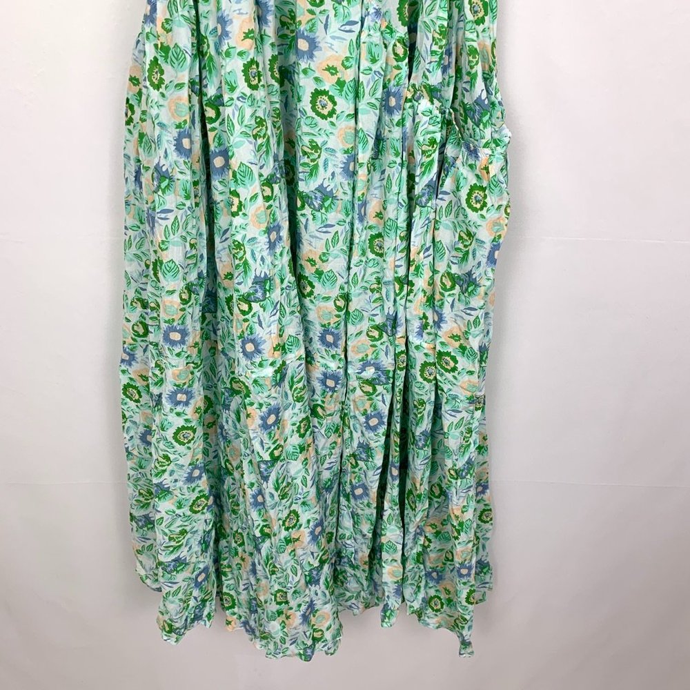 NWT SWF Strapless Midi Maxi Floral Dress Renewed Green White Small - Picture 10 of 10